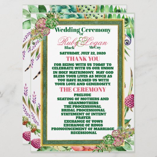 Prachtige Kaart voor weddenschappen tussen weddens (Voorkant / Achterkant)