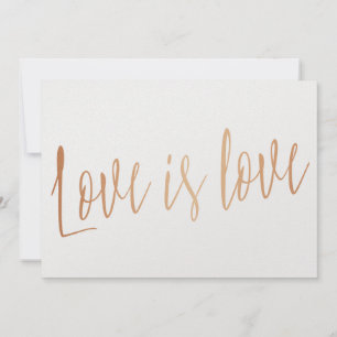 Prachtige kalligrafie gouden roos "Liefde is liefd