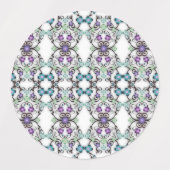 Prachtige kantachtige uitzicht van blauwe violette labels (Design 1)