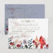 Prachtige KARDINAAL Vogels Trouwen Briefkaart (Voorkant / Achterkant)