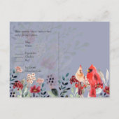 Prachtige KARDINAAL Vogels Trouwen Briefkaart (Achterkant)