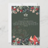 Prachtige KARDINAAL Vogels Trouwen Kaart (Achterkant)