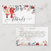 Prachtige KARDINAAL Vogels Trouwen Visitekaartje (Voorkant / Achterkant)