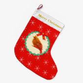 Prachtige Kardinaalvogel Grote Kerstsok (Voorkant (Hangend))