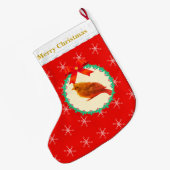Prachtige Kardinaalvogel Grote Kerstsok (Achterkant (Hangend))