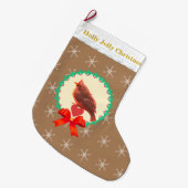 Prachtige Kardinaalvogel Grote Kerstsok (Voorkant (Hangend))