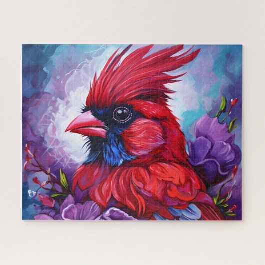 Prachtige Kardinaalvogel Legpuzzel (Horizontaal)