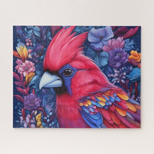 Prachtige Kardinaalvogel Legpuzzel (Horizontaal)