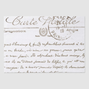 Prachtige karte Postale, franstalpapier Tissuepapier