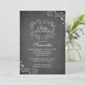 Prachtige karton Floral Lijst Baby shower Kaart (Staand voorkant)