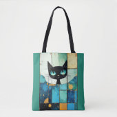 Prachtige kat geschilderde kunst tote bag (Voorkant)