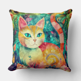 Prachtige kat in de tuin kussen