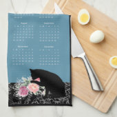 Prachtige Kat Roos Garden 2022 Calendar Towel Theedoek (Quarter Fold)