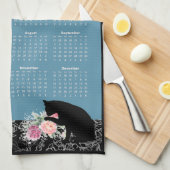 Prachtige Kat Roos Garden 2023 Agenda Towel Theedoek (Quarter Fold)