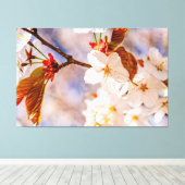 Prachtige Kersenbloesems. Hanami Seizoen Van De Le Canvas Afdruk (Insitu (Houten vloer))