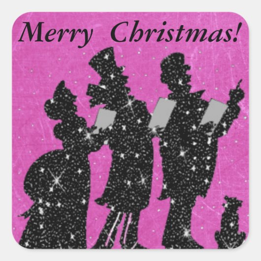Prachtige kerst Carolers Sticker (Voorkant)