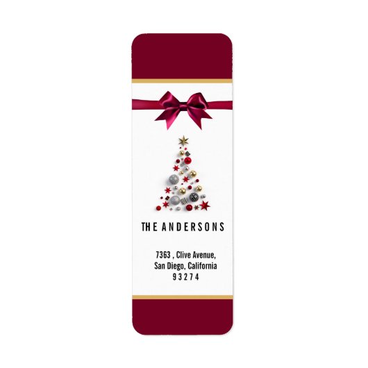 Prachtige kerst etiket (Voorkant)