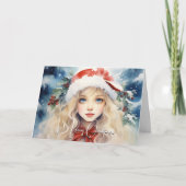 Prachtige kerst ijs prinses vakantie kaart (Voorkant)