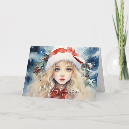 Prachtige kerst ijs prinses vakantie kaart (Voorkant)