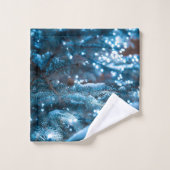 Prachtige kerst sneeuwvlokken bad handdoek (Wasdoekje)