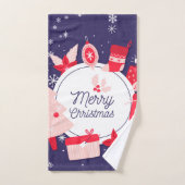Prachtige kerst sneeuwvlokken bad handdoek (Handdoek)