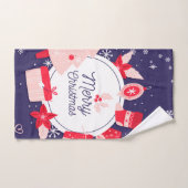 Prachtige kerst sneeuwvlokken bad handdoek (Handdoek)