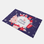 Prachtige kerst sneeuwvlokken deurmat (Schuin)