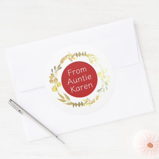 Prachtige Kerst stickers gepersonaliseerd (Envelop)