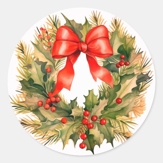 Prachtige Kerst stickers krans (Voorkant)