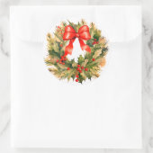 Prachtige Kerst stickers krans (Tas)