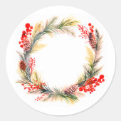Prachtige Kerst stickers krans (Voorkant)