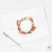 Prachtige Kerst stickers krans (Envelop)