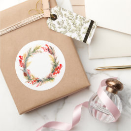 Prachtige Kerst stickers krans