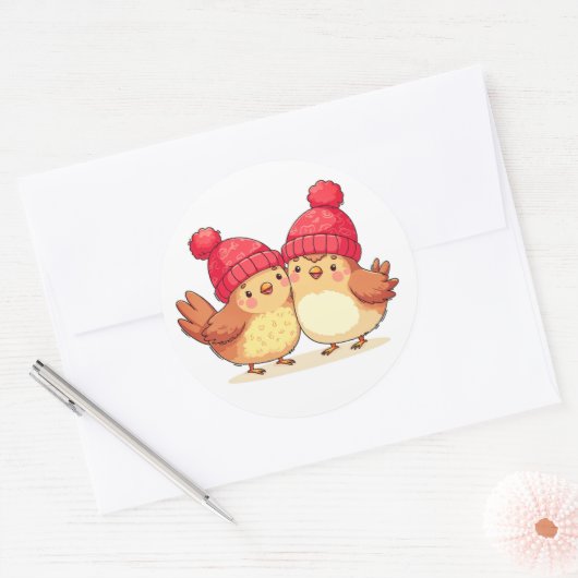 Prachtige Kerst stickers vogels (Envelop)