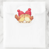 Prachtige Kerst stickers vogels (Tas)