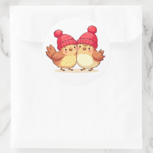 Prachtige Kerst stickers vogels (Tas)