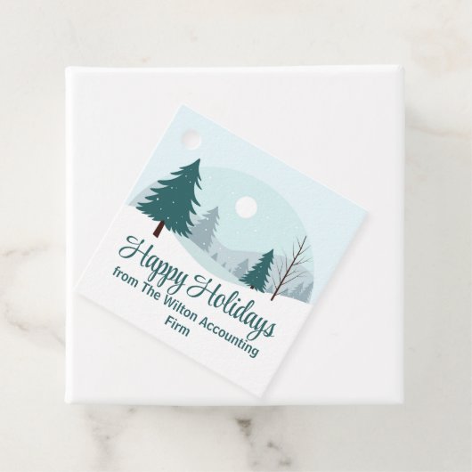 Prachtige kerstbomen Winterfeest Bedankjes Labels (In situ)