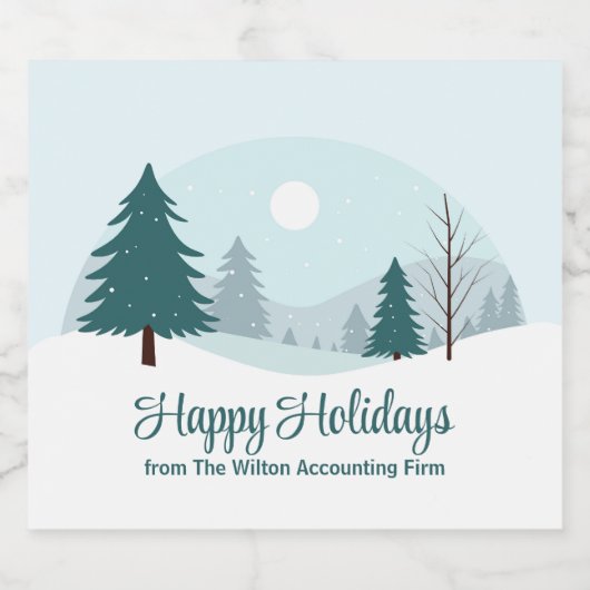 Prachtige kerstbomen Winterfeest Bier Etiket (Enkel label)