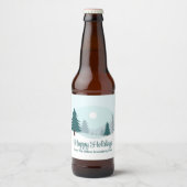 Prachtige kerstbomen Winterfeest Bier Etiket (Voorkant)