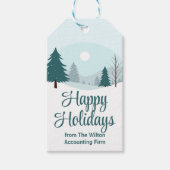 Prachtige kerstbomen Winterfeest Cadeaulabel (Voorkant)