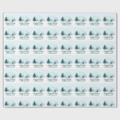 Prachtige kerstbomen Winterfeest Cadeaupapier (Vlak)