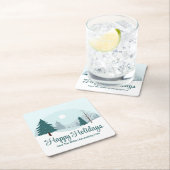 Prachtige kerstbomen Winterfeest Kartonnen Onderzetters (Insitu)