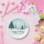 Prachtige kerstbomen Winterfeest Papieren Bordje (Feest)