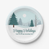 Prachtige kerstbomen Winterfeest Papieren Bordje (Voorkant)