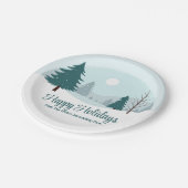 Prachtige kerstbomen Winterfeest Papieren Bordje (Gekanteld)