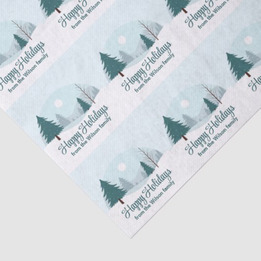 Prachtige kerstbomen Winterfeest Tissuepapier (Detail)