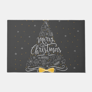 Prachtige kerstboom deurmat
