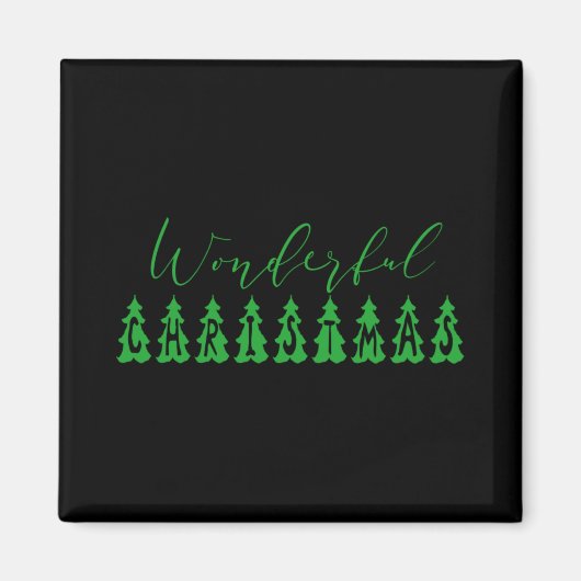 Prachtige Kerstboom Groen Tygraphy Magneet (Voorkant)