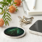 Prachtige kerstboom in barokstijl sleutelhanger (Zijkant)