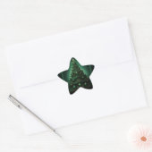 Prachtige kerstboom in barokstijl ster sticker (Envelop)